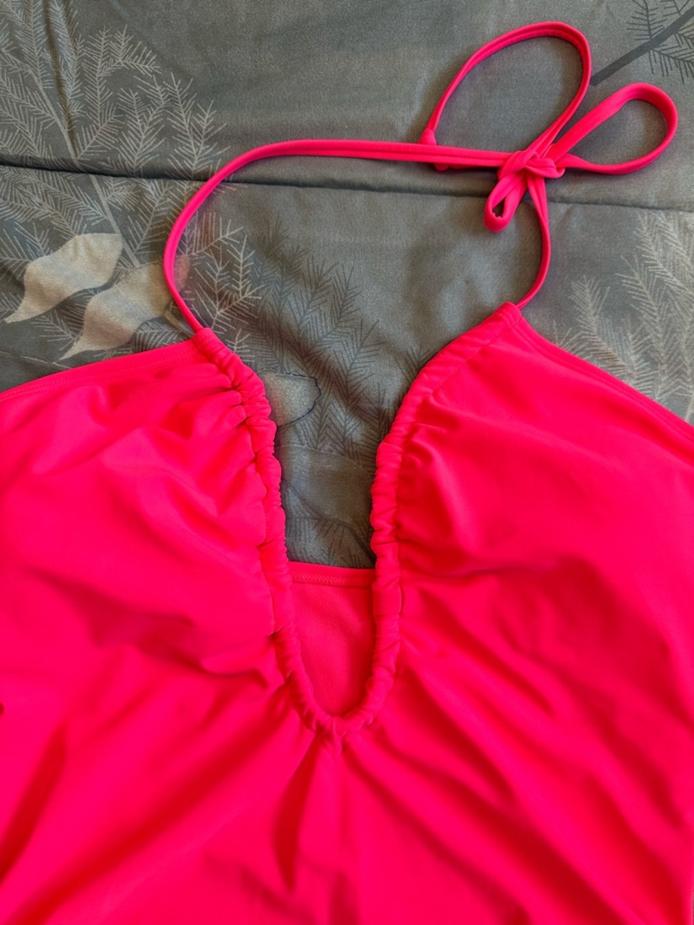 NWTS No Boundaries Juniors Bright Hot Pink One-Piece Swimsuit Sz L 11/13 - Picture 3 of 7